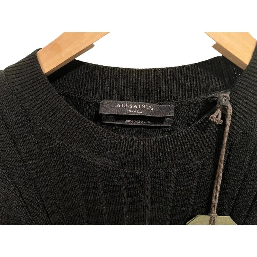 AllSaints Daina Cold Shoulder Merino Wool Sweater Dress - Picture 9 of 10